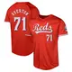 Limited Men's Connor Overton Red Cincinnati Reds Alternate Jersey